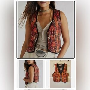 Free People Multicolor Patterned Vest